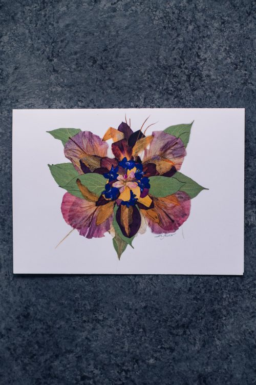 Plum Larkspur Butterfly Greeting Card