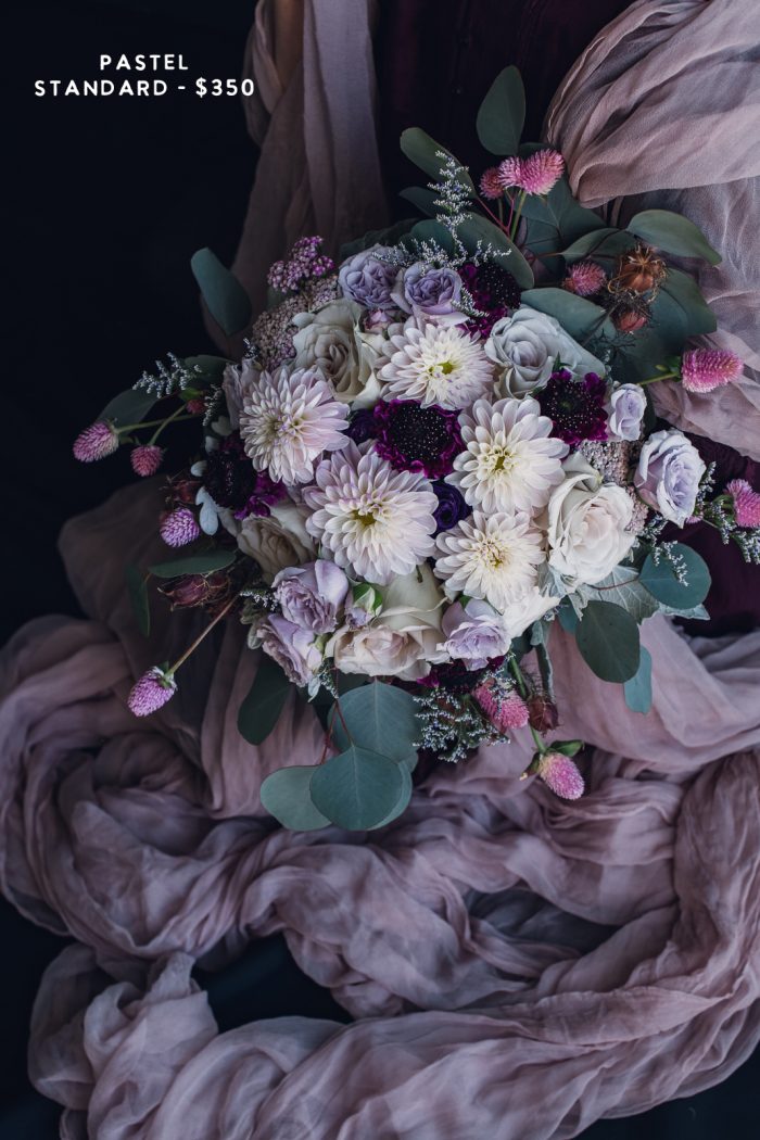 pastel purple elopement bouquet colorado