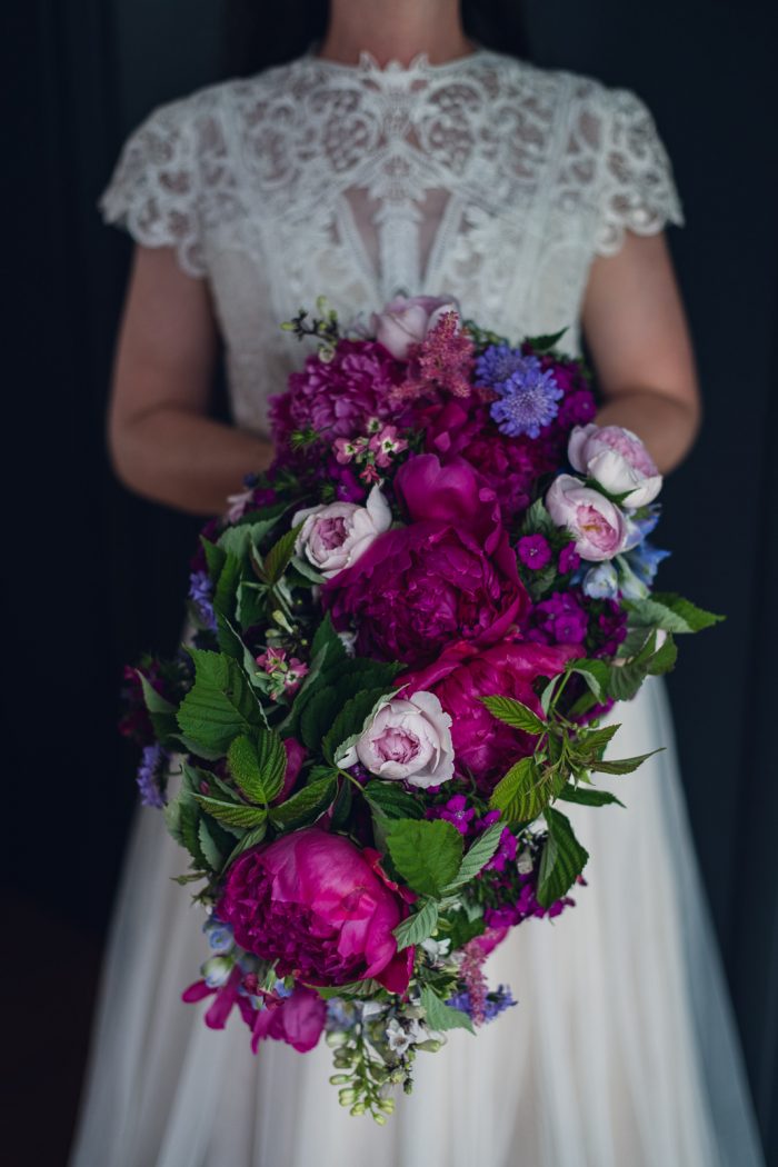magenta and jewel tone pageant bouquet