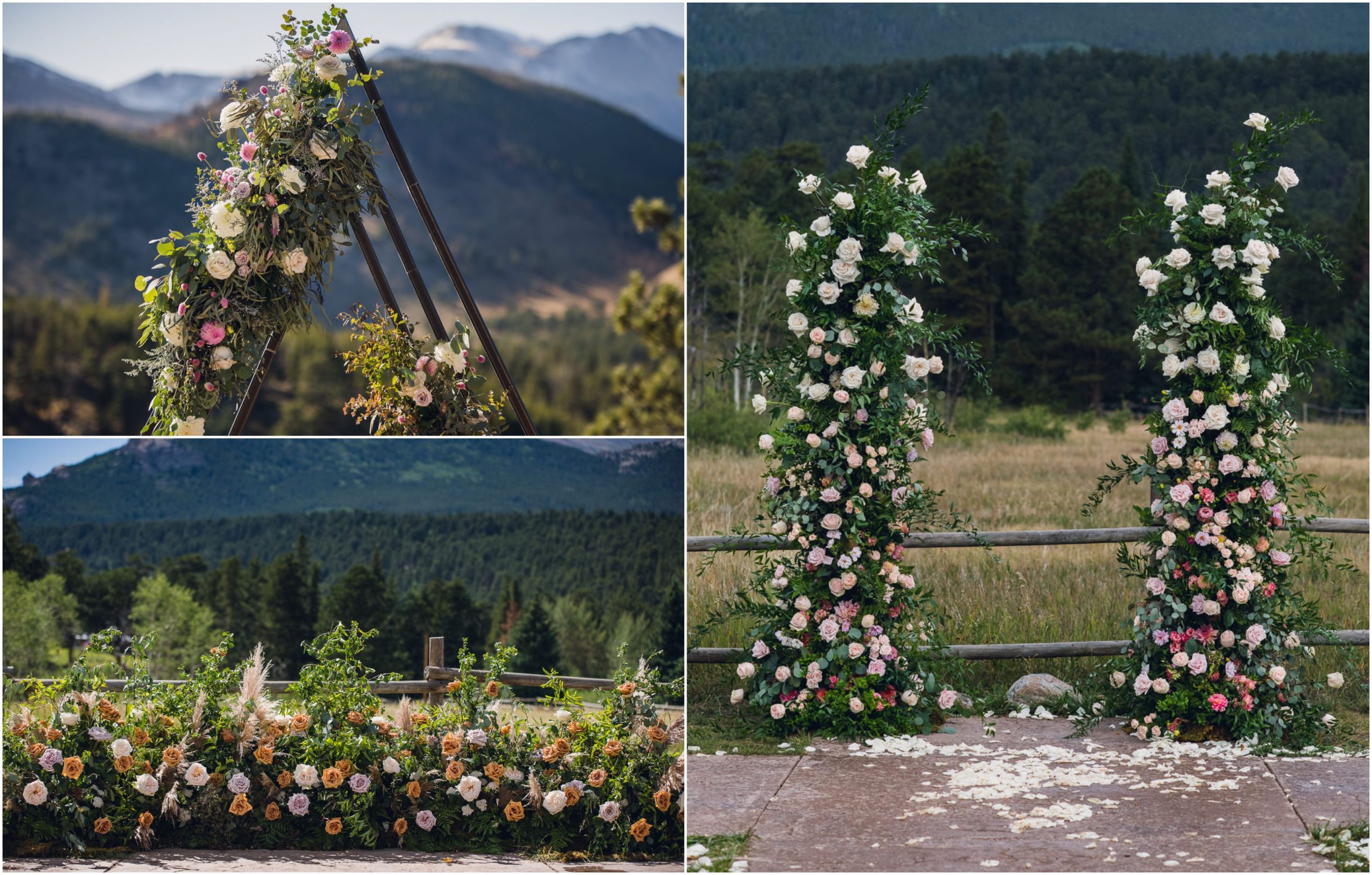 freestanding floral ceremony arches