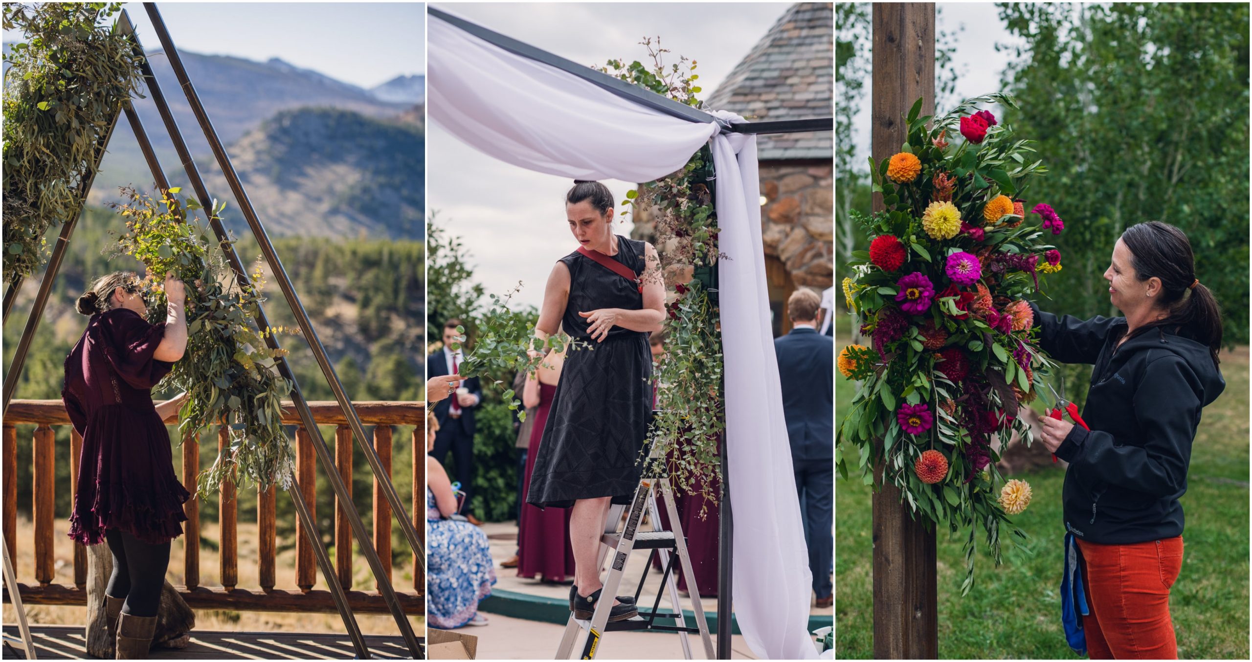 elycia-designing-arches Holding Art In Dresses Collage