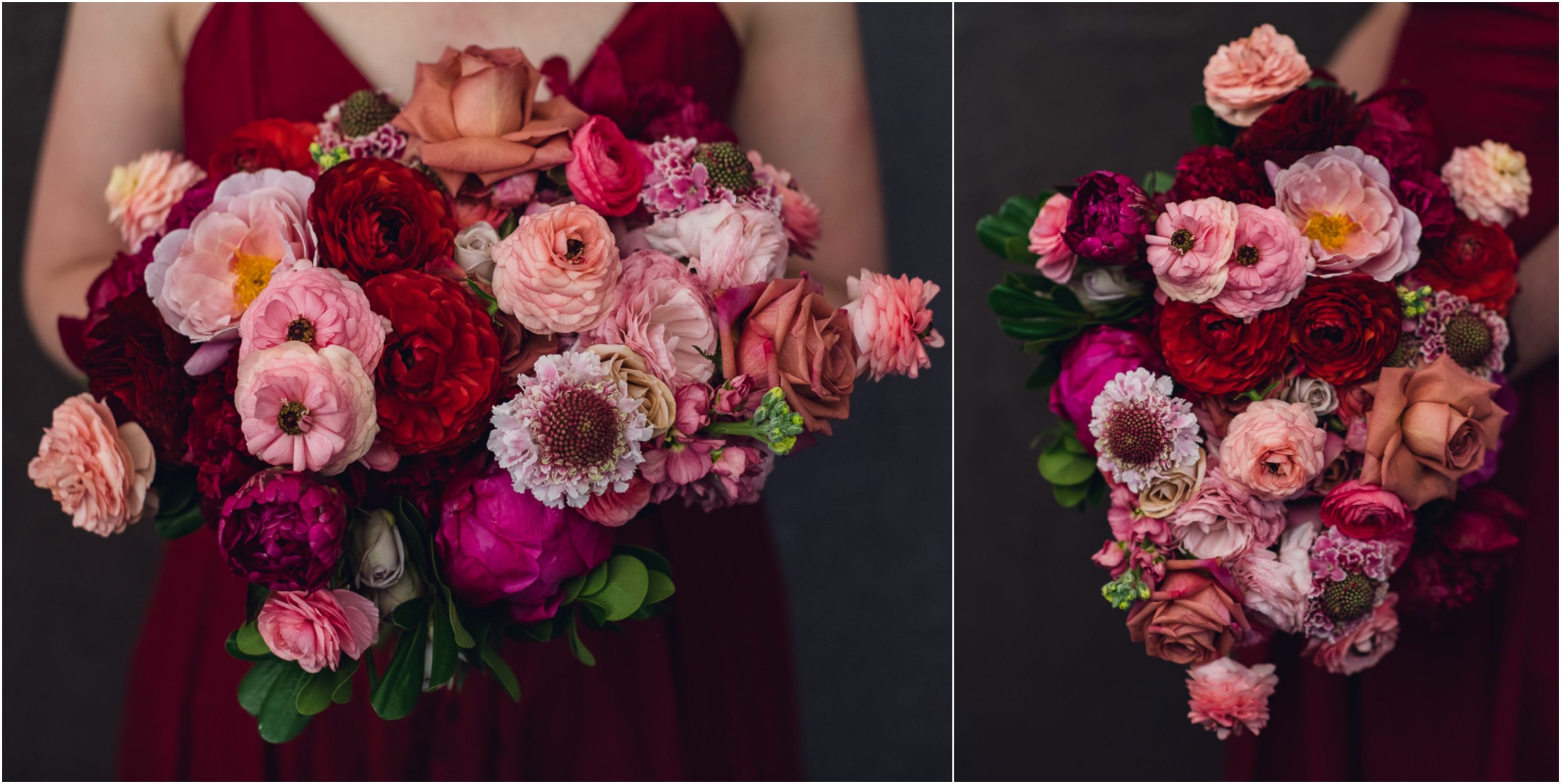 red, pink and blush colorado bridal bouquet