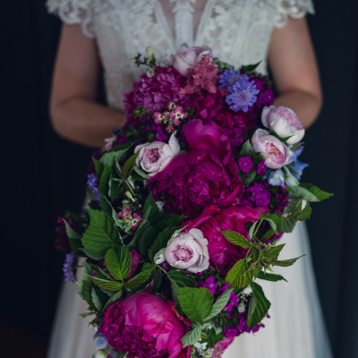 Magenta Jewel Tone Pageant Style Bouquet
