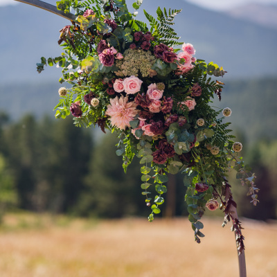 Summer Floral Circle Arch